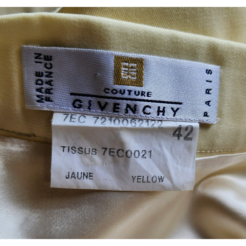Givenchy Zip Skirt L US10 FR42 – Pastel Yellow, Slim Fit, Pre-Loved - Picture 2 of 6